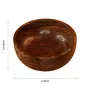 SAHARANPUR HANDICRAFTS Wood Traditional Serving Bowl With Spoon Brown, 4 image