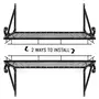 SAHARANPUR HANDICRAFTS Wroght Iron Elegant Wall Mounted Shelf for Kitchen and Bathroom with 10 Hooks | Multipurpose Organizer for Utensils Crockery Pan or Clothes| Kitchen Holder | 62 X 25.5 X 25 CM | Black, 4 image