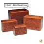 SAHARANPUR HANDICRAFTS :- Wooden Box Jewelry Box urn Box Wooden Ashes Storage Box Vanity Box Table Decorative Accessories, 5 image