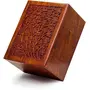 SAHARANPUR HANDICRAFTS :- Wooden Urn Box Jewelry Box Vanity Box Wooden Ashes Box Storage Box Table Decor Living Room Decor Bed Room Decor, 5 image