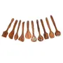 SAHARANPUR HANDICRAFTS Set of 10 Multipurpose Serving & Cooking Spoons/Ladles Kitchen Tool Set- with Spoon Holder/Stand (Sheesham Wood Brown Set of 10 Spoons + 1 Spoon Holder Stand), 2 image