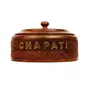 SAHARANPUR HANDICRAFTS Wooden Chapati Box Roti Dabba in Sheesham Casseroles for Kitchen Hotpot with Kashmiri Carving Handwork Case Server Tableware Serveware Stainless Steel Bread (Size 9'') Brown 9x9, 2 image