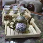 SAHARANPUR HANDICRAFTS Pine Wood Serving Tray For Breakfast Tea Serving Table Dcor Standard 3 Sets of Brown Shade Rectangular., 7 image