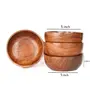 SAHARANPUR HANDICRAFTS Serving Bowls Sheesham Wooden 5 Inch Set of 4 for Salad Soup Noodle and More, 4 image