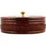 SAHARANPUR HANDICRAFTS Antique Sheesham Wood Chapati Box (Brown 8 inch), 3 image