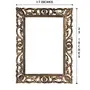SAHARANPUR HANDICRAFTS Wooden Handcrafted Wall Mirror Frame for Home Decor | Hanging Wall Mounted Mirror/Frame Vanity Mirror for Living Room and Bathroom (Rectangle) Framed Rectangular, 4 image
