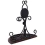 SAHARANPUR HANDICRAFTS 100% Good Beautiful Wood Wrought Iron Fancy Bracket Decorative Corner Hanging Wall Shelf (Brown) Special Price for You, 3 image