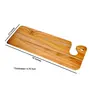 SAHARANPUR HANDICRAFTS Hand Crafted Sangwaan Chopping & Cheese Board for Home/Kitchen/Caf/Restaurants (Teak Tan Set of 1 18 Inches), 3 image