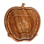 SAHARANPUR HANDICRAFTS Portable Fruits & Vegetables Foldable Basket with Handle & Stand for Kitchen Dining Table Shelf Basket (Sheesham Wood Brown), 2 image