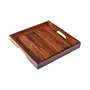SAHARANPUR HANDICRAFTS :- Wooden Tray Serving Tray Antique Decorative & Kitchen Used Tray, 3 image