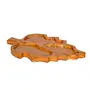 SAHARANPUR HANDICRAFTS Hand-Crafted Leaf Table-Top Snacks/Dry-Fruit Serving Tray for Home/Kitchen/Dinning- Great for Gifting Purpose (Teak Wood Size: 14 x 9 Inch Set of 1), 4 image