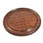 SAHARANPUR HANDICRAFTS Hand-Crafted Wooden Board Marbel Solitaire Game for Kids & Adults (Sheesam Wood Brown Diameter: 8 inches), 3 image
