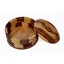 SAHARANPUR HANDICRAFTS Rosewood Chapati and Food Item Casserole 9 Inches Brown with special price, 3 image
