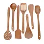 SAHARANPUR HANDICRAFTS Multipurpose Serving and Cooking Spoon Set Brown, 2 image