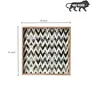 SAHARANPUR HANDICRAFTS Enamel Coated Multipurpose Tray in MDF | Serving Tray for Home & Dining Table | Multipurpose Tray | Water & Heat Resistant Durable (MOP Zigzag (10x10)), 2 image