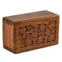 SAHARANPUR HANDICRAFTS Beautifully Handmade & Handcrafted Tree of Life Engraving Wooden Urns for Human Ashes Wooden Cremation Urns for Ashes Engraving Wooden Box (5 X 3 X 2), 2 image