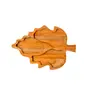 SAHARANPUR HANDICRAFTS Hand-Crafted Leaf Table-Top Snacks/Dry-Fruit Serving Tray for Home/Kitchen/Dinning- Great for Gifting Purpose (Teak Wood Size: 14 x 9 Inch Set of 1), 3 image