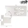 SAHARANPUR HANDICRAFTS MDF Wooden Lasercut Portable Mobile Stand & Holder (Swan Silver), 5 image