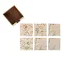 SAHARANPUR HANDICRAFTS Set of 6 MDF Wood Enamel Coated Coaster Set |Coasters with Stand | Tea Coaster Set for Serving Chai Coaster Printed Coasters Resin Coaster (10 * 10 cm) (EnamelCoasters- PinkForest), 3 image