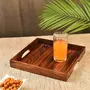 SAHARANPUR HANDICRAFTS :- Wooden Tray Serving Tray Antique Decorative & Kitchen Used Tray, 4 image