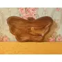 SAHARANPUR HANDICRAFTS Snack Serving Butterfly-Design Plate/Tray/Dish for Kitchen/Home/Caf/Restaurants (Sheesham Wood Set of 1), 2 image