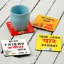 SAHARANPUR HANDICRAFTS Printed Wooden Coasters for Tea Coffee (Set of 12 4x4 Inch) (Friend Chai & Playing Cards), 5 image