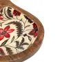 SAHARANPUR HANDICRAFTS Enamel Coated Square (8x8 inches) Serving Platter in Mangowood |Snacks Platter for Home & Dining Table | Multipurpose Tray | Serving Tray Round Tray (PlatterRct- Cream-RedFlowerPaisley), 4 image