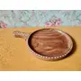 SAHARANPUR HANDICRAFTS White Art-Work Pizza & Snack Serving Plate/Tray/Dish for Kitchen/Home/Caf/Restaurants (Sheesham Wood Set of 1 Size: 10 Inches), 6 image