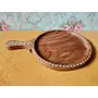 SAHARANPUR HANDICRAFTS White Art-Work Pizza & Snack Serving Plate/Tray/Dish for Kitchen/Home/Caf/Restaurants (Sheesham Wood Set of 1 Size: 10 Inches), 3 image