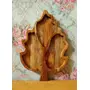 SAHARANPUR HANDICRAFTS Hand-Crafted Leaf Table-Top Snacks/Dry-Fruit Serving Tray for Home/Kitchen/Dinning- Great for Gifting Purpose (Teak Wood Size: 14 x 9 Inch Set of 1), 2 image