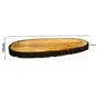 SAHARANPUR HANDICRAFTS Mango Wood Handmade & Handcrafted Wooden Serving Tray (40 x 16 x 2.5 cm)- Wooden Tray Papaya Design Oval, 4 image