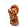 CHURU SANDALWOOD CARVED Wooden Special Fine Carving Lord Hanuman Face Sculpture ( 6" Standard Brown ), 2 image