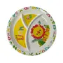 SAHARANPUR HANDICRAFTS Melamine Kids Plate | Round 3 Section 10'' Multicolor Plate with Prints for Boys and Girl | Food Serving Plate with Partition (Fisher Price Round Shape), 2 image