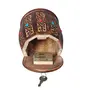 SAHARANPUR HANDICRAFTS Wooden Money/Piggy Bank Money Box Coin Box with Carved Design for Kids/Children. with Lock (5 * 5), 2 image
