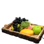 SAHARANPUR HANDICRAFTS Mango Wood Tray Nested Handmade & Handcrafted Rectangular Serving Platter - Size (37 x 25 x 4.5 cm), 3 image