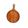 SAHARANPUR HANDICRAFTS Pizza/Snack Serving Tray Plate for Kitchen/Home Dinning/Caf/Restaurants - (Sheesham Wood Size: 9 Inches), 2 image