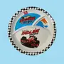 SAHARANPUR HANDICRAFTS Melamine Kids Plate | Round 3 Section 10'' Multicolor Plate with Prints for Boys and Girl | Food Serving Plate with Partition (Car Round Shape), 4 image