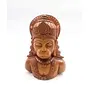 CHURU SANDALWOOD CARVED Wooden Special Fine Carving Lord Hanuman Face Sculpture ( 6" Standard Brown )