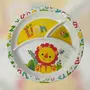 SAHARANPUR HANDICRAFTS Melamine Kids Plate | Round 3 Section 10'' Multicolor Plate with Prints for Boys and Girl | Food Serving Plate with Partition (Fisher Price Round Shape), 3 image