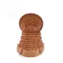 CHURU SANDALWOOD CARVED Wooden Special Fine Carving Lord Hanuman Face Sculpture ( 6" Standard Brown ), 3 image
