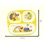 SAHARANPUR HANDICRAFTS Melamine Kids Plate | Rectangular 3 Section Multicolor Plate with Winnie The Pooh Prints | Food Serving Plate with Partition (Winnie The Pooh), 3 image