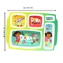 SAHARANPUR HANDICRAFTS Melamine Kids Plate Rectangular 5 Section Multicolor (Dora), 5 image