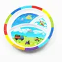 SAHARANPUR HANDICRAFTS Melamine Kids Plate | 3 Section Round 10''Plate with Mix UFO Prints for Kids | Food Serving Plate with Partition (Mix UFO), 3 image