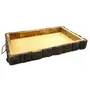 SAHARANPUR HANDICRAFTS Mango Wood Tray Nested Handmade & Handcrafted Rectangular Serving Platter - Size (37 x 25 x 4.5 cm), 4 image