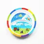 SAHARANPUR HANDICRAFTS Melamine Kids Plate | 3 Section Round 10''Plate with Mix UFO Prints for Kids | Food Serving Plate with Partition (Mix UFO), 2 image