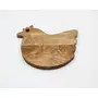 SAHARANPUR HANDICRAFTS Wooden Cutting Board | Hen Shaped Mango Wood Chopping Board/Serving Platter for Kitchen (Hen Shape), 2 image