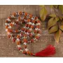 CHURU SANDALWOOD CARVED Handcrafted Rudraksha & Crystal Mala - rudraksha Snow Quartz Mala - Combination Rudraksha Crystal Mala - 108 Beads Mala - Tassel Mala - Prayer Beads (Other)