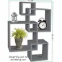 SAHARANPUR HANDICRAFTS 4 Cube Intersecting Wall Mounted Floating Shelves (Gray Finish)12.5 x 12.5 x 4.5 inches, 2 image
