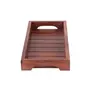 WOOD CRAFTS OF RAJASTHAN Sheesham Wood Serving Trays for Dining Table Rectangle Shape Tray for Breakfast Coffee Serving Tray Table Decor Gifts Pack of 1, 4 image
