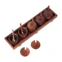 WOOD CRAFTS OF RAJASTHAN Wooden Serving Jars Set With Tray & Spoons Rectangular Mukhwas Set Dining Table Containers 60 Ml Pack of 1 Light Brown, 6 image